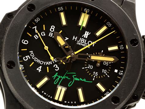 hublot big bang senna edition|Hublot Big Bang Ayrton Senna Foudroyante Luxury Watch Review.